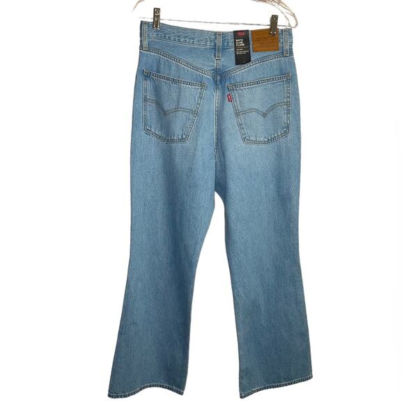 NWT Levi’s Math Club Flare High Rise Crop Jeans Denim in Light Wash Size 30 - Picture 6 of 11